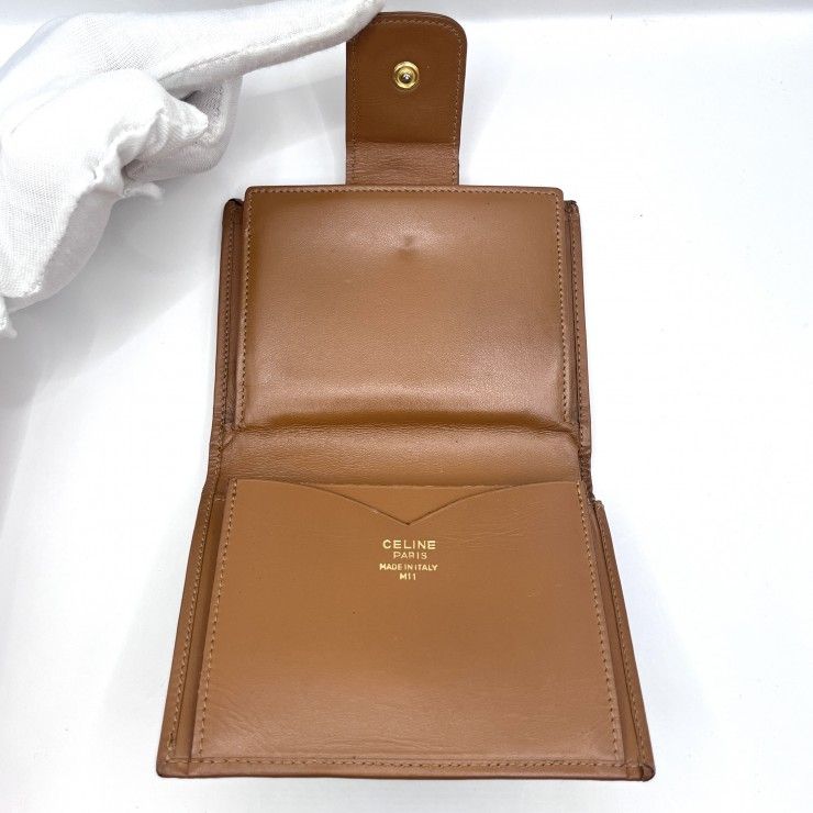 CELINE（セリーヌ） マカダム柄 トリオンフ ヴィンテージ 二つ折り財布