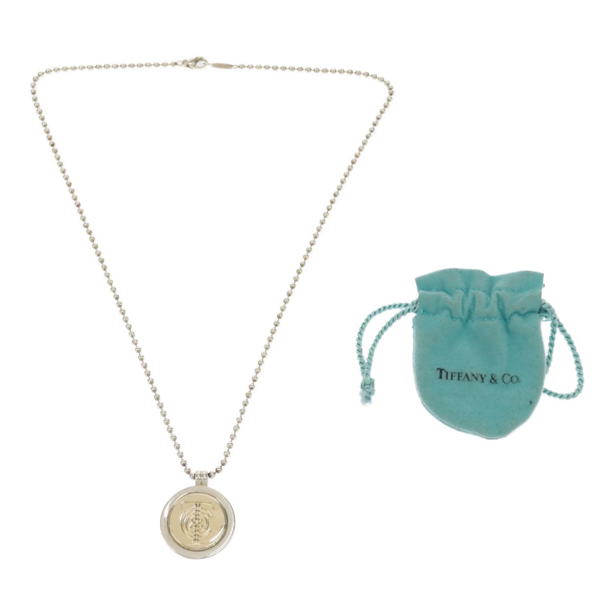 TIFFANY & CO. Tiffany ティファニー 925 シルバー K18 18K コンビ T&C
