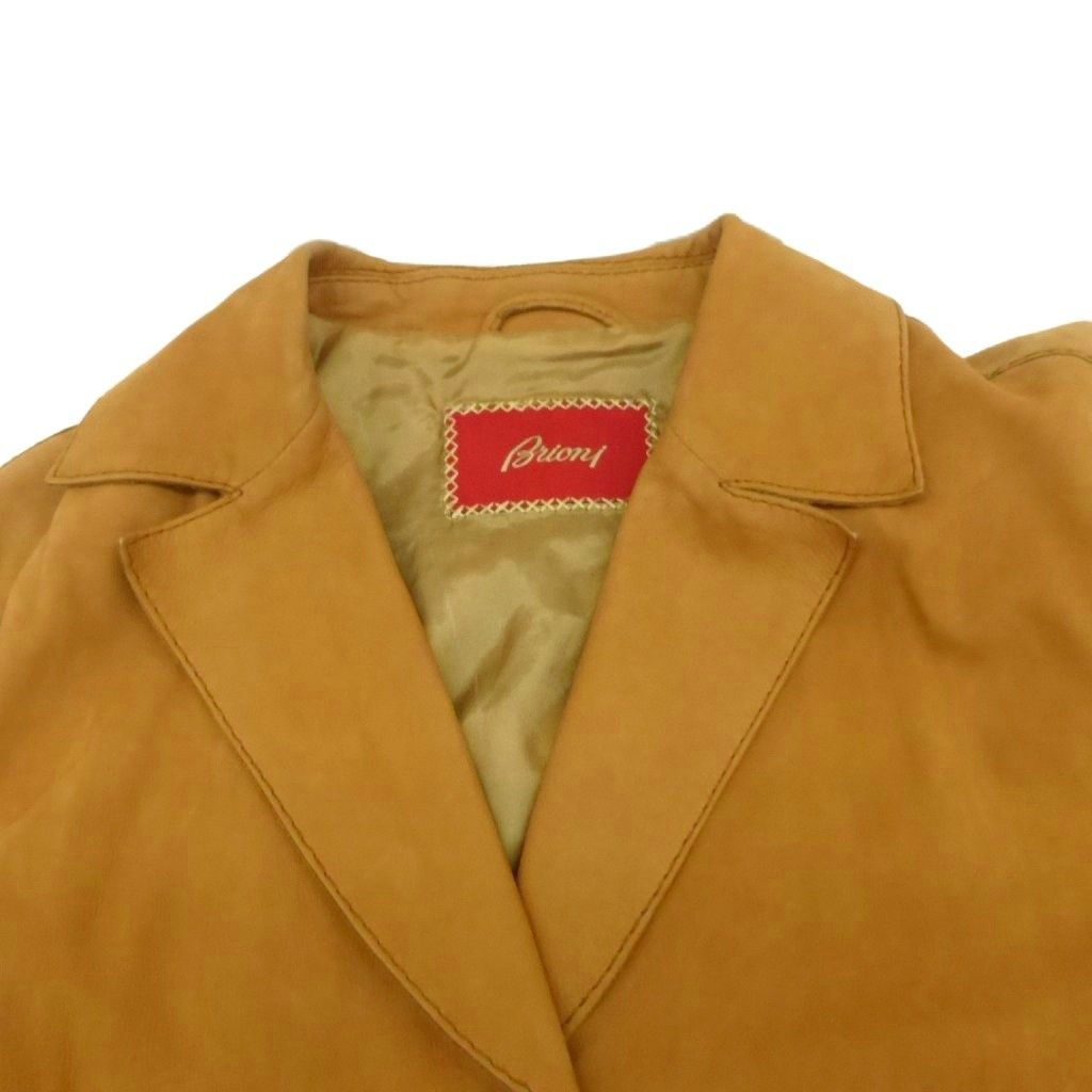 ブリオーニ BRIONI ジャケット 上着 オープンカラー スエードレザー 本