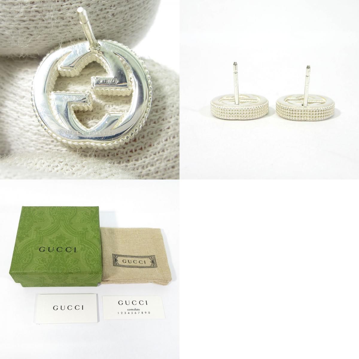 三重本店】 中古 GUCCI | グッチ 479227 インターロッキングG スタッド