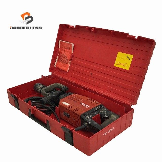 ☆中古品☆HILTI ヒルティ 100V 電動ハツリ機 TE905 ケース付 電動ハンマー コンクリートブレーカー はつり機 斫り機 破砕 粉砕130673