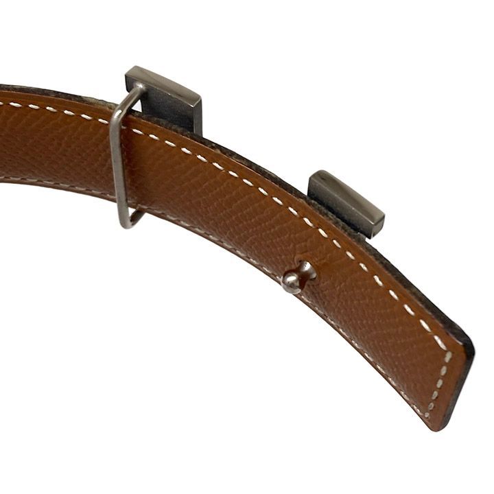 エルメス コンスタンス ベルト 65 ブラック×ブラウン シルバー金具