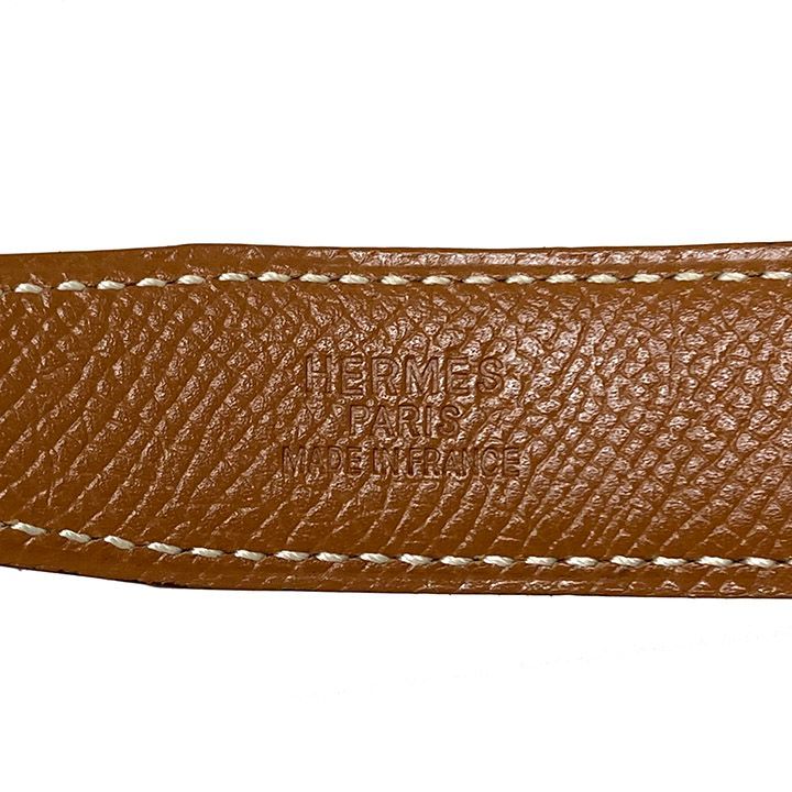 エルメス コンスタンス ベルト 65 ブラック×ブラウン シルバー金具