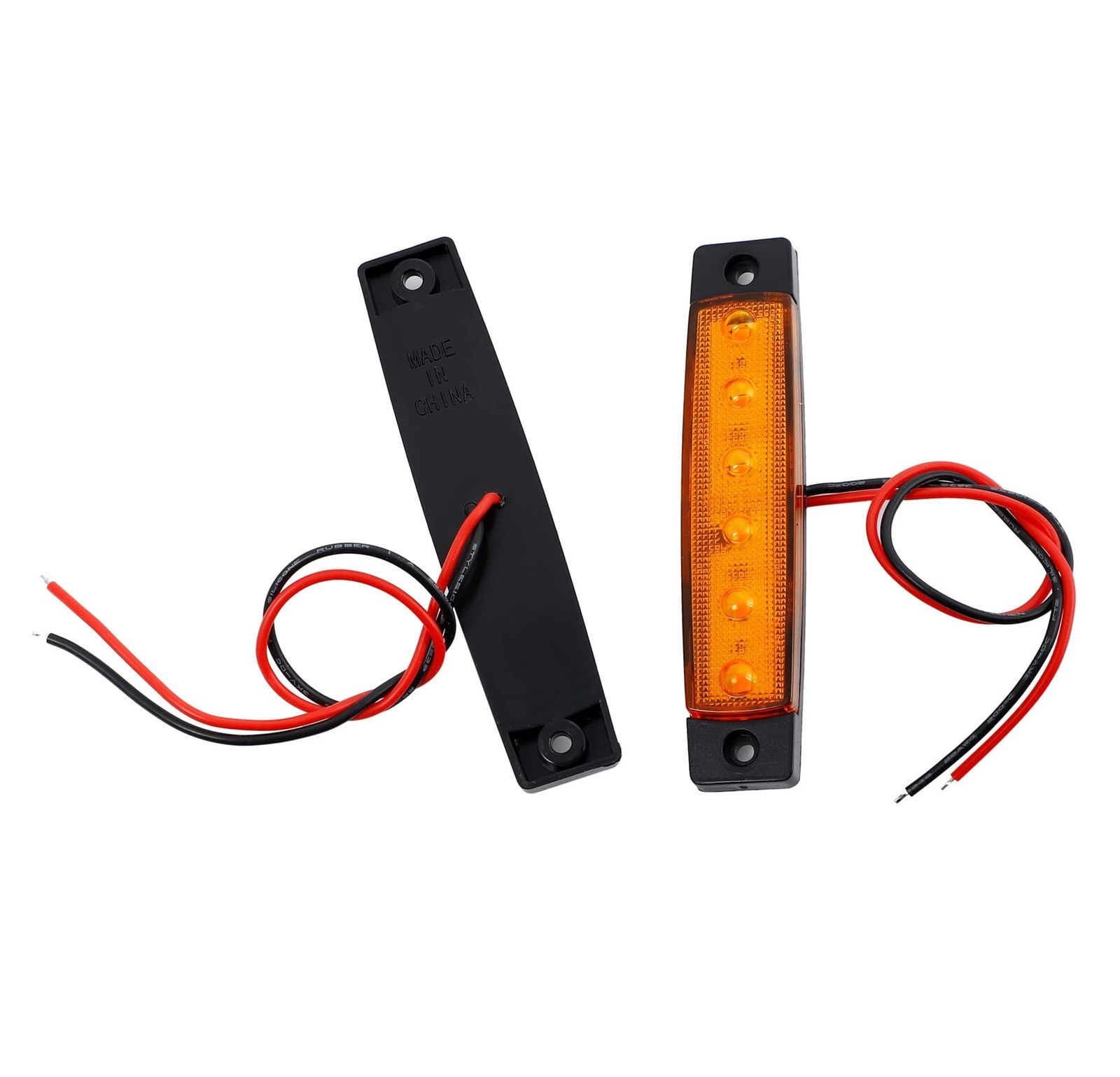 24V車用 LED サイドマーカー ランプ 6連 汎用 10個セット トラック 