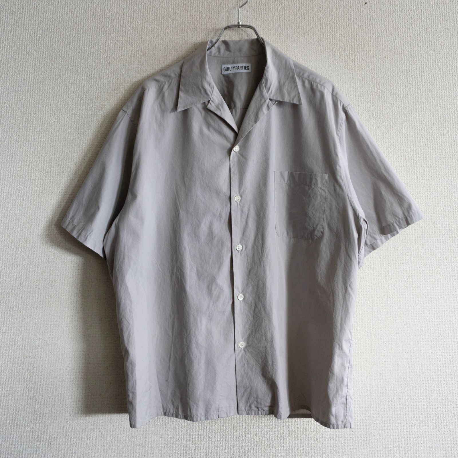 美品】WACKO MARIA【OPEN COLLAR SHIRT S/S】 L ワコマリア オープン