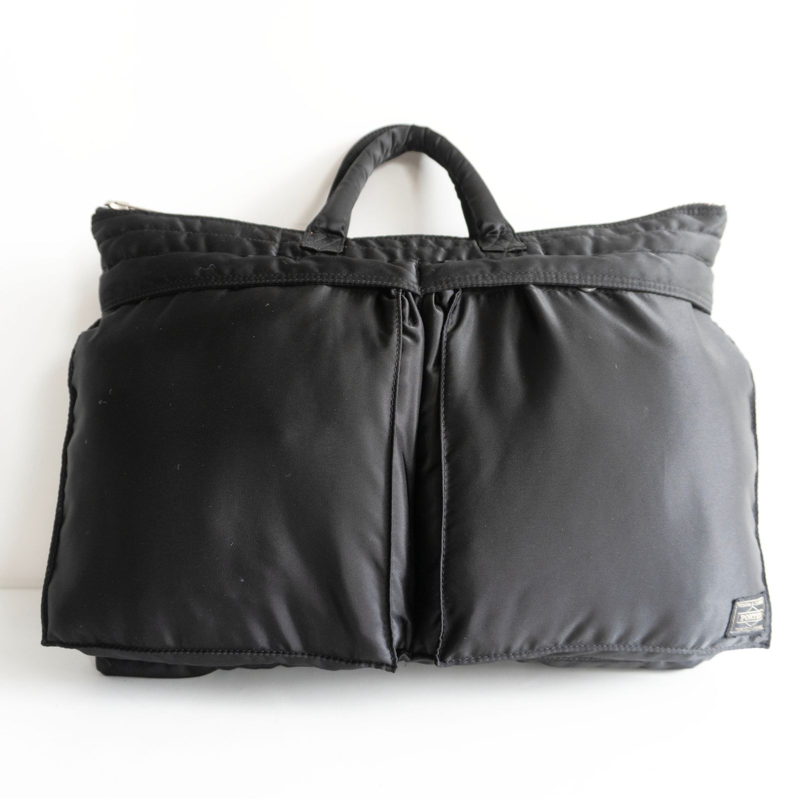 【美品】PORTER 【ショート ヘルメットバッグ】ポーター ショルダーバッグ ナイロン ブラック TANKER BAG 26060961 美品】PORTER 【ショート ヘルメットバッグ】ポーター ショルダー