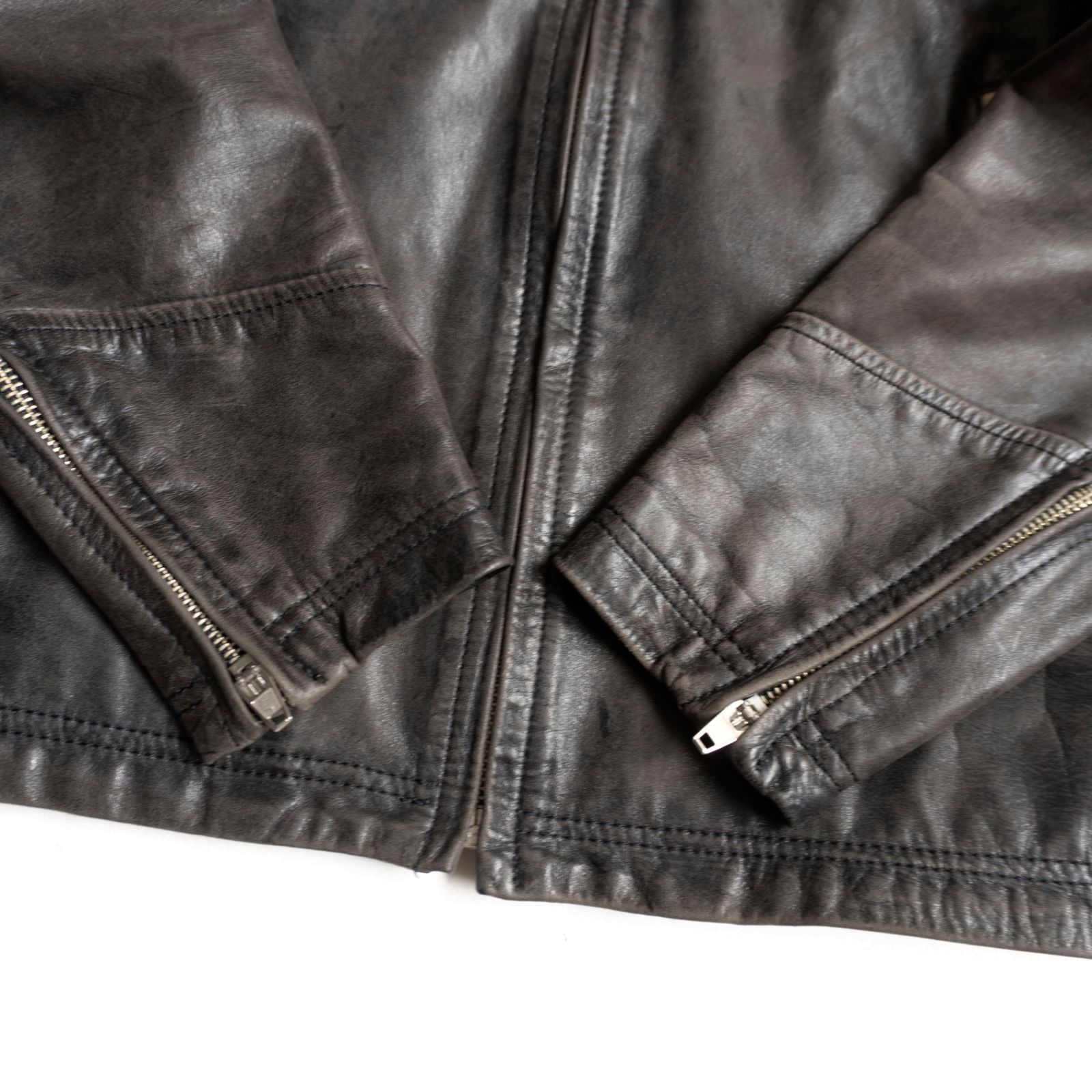 雰囲気抜群】HAROLDS GEAR【エイジング加工 ホースレザー ジャケット