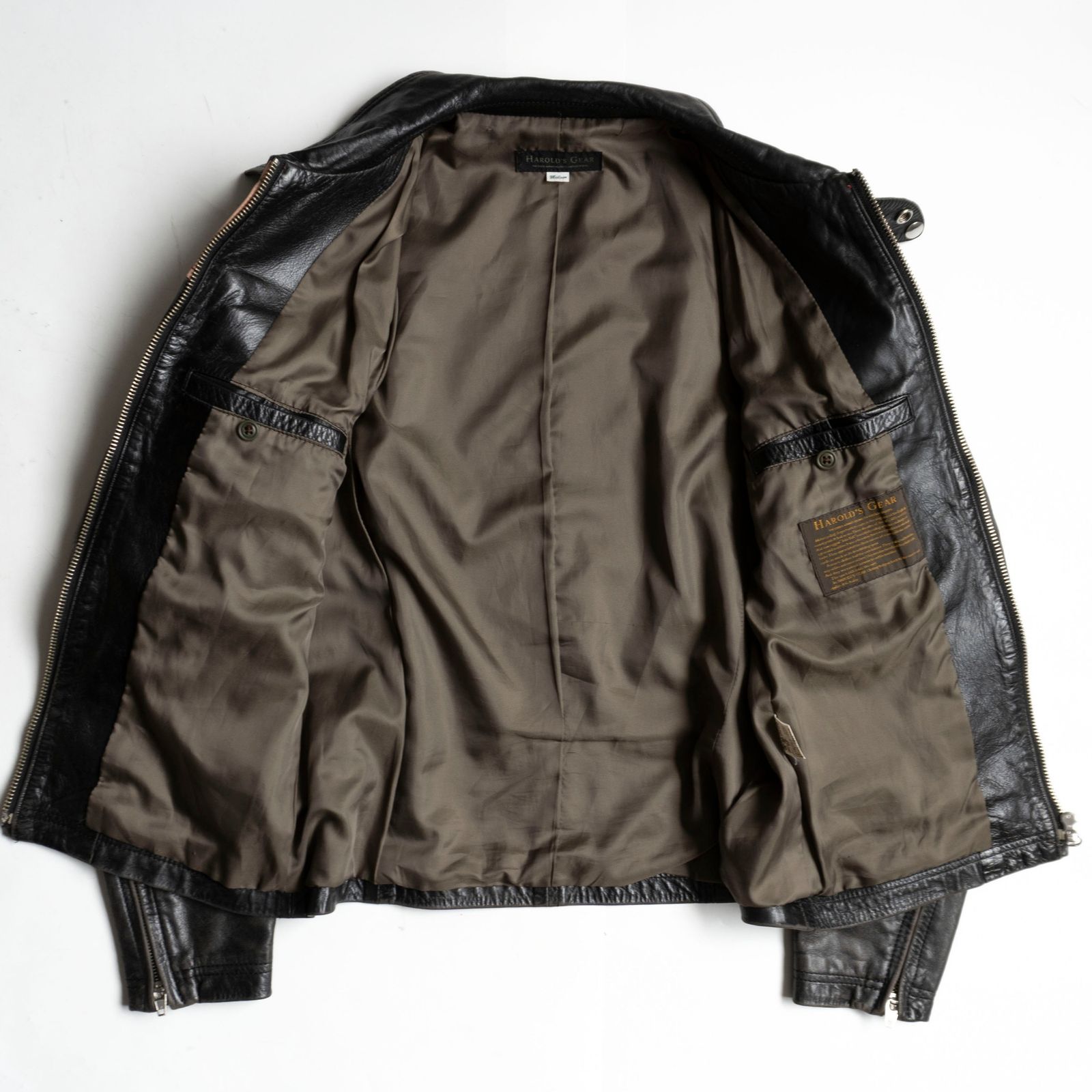 雰囲気抜群】HAROLDS GEAR【エイジング加工 ホースレザー ジャケット