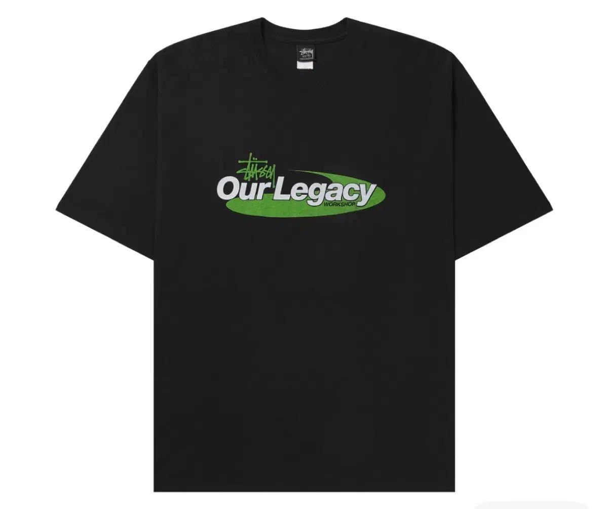 STUSSY x OUR LEGACY WORKSHOP SWILL PIGMENT DYED Tシャツ ブラック
