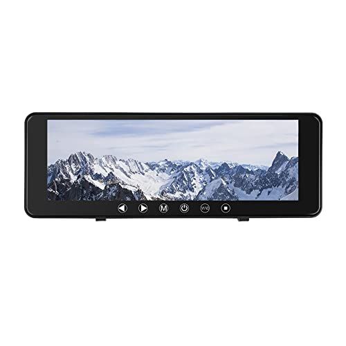 CHOR 1080P ルームミラーモニター 9.1インチタッチバネル12V/24V対応 AV1/AV2系統映像入力 バックカメラ連動機能バックミラーモニター バンド付き、取り付け簡単 日本語説明書付き 液晶pms a0113b2c