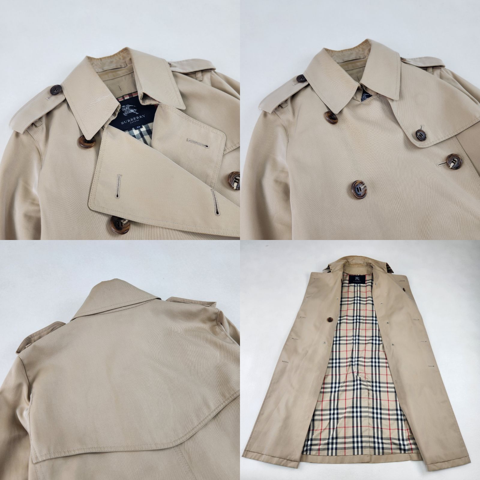 BURBERRY LONDON トレンチコート バーバリーロンドン ロング丈 ハニー