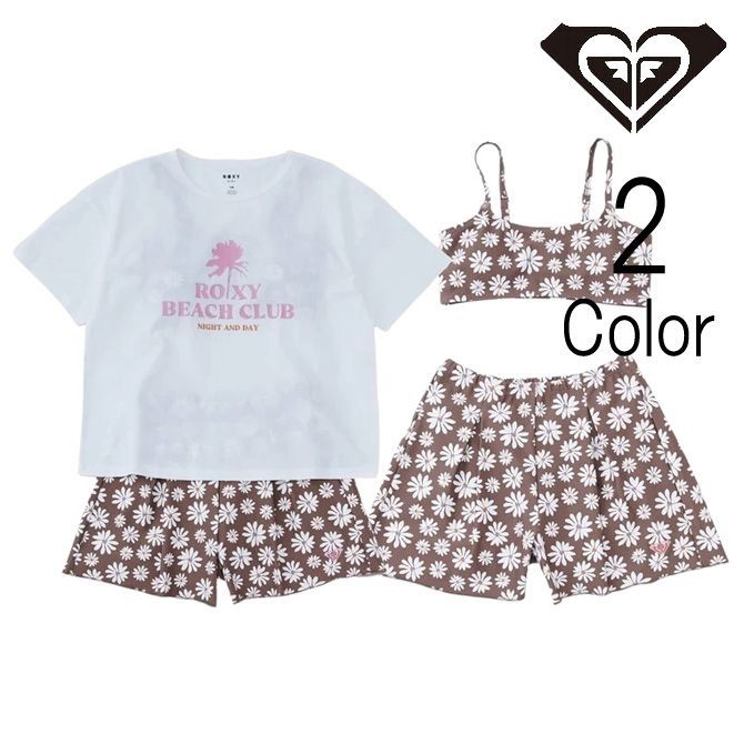 ロキシー Roxy キッズ　PEAKDAY 3点セット ラッシュTシャツ付き 水着 3点セット スウィムウェア 子ども服