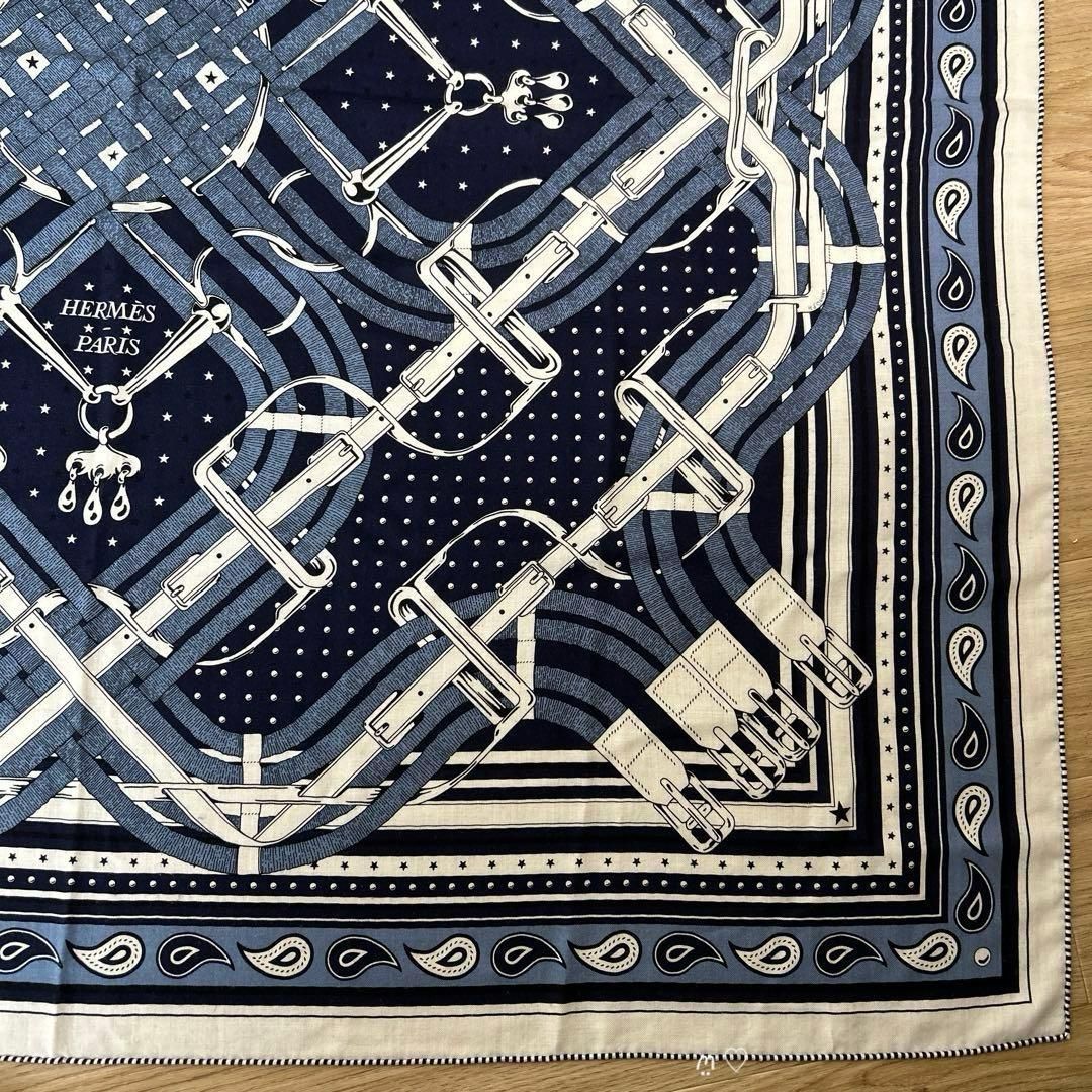 HERMESエルメス カレジェアン140 馬銜バンダナ カシシル 26SS最新作