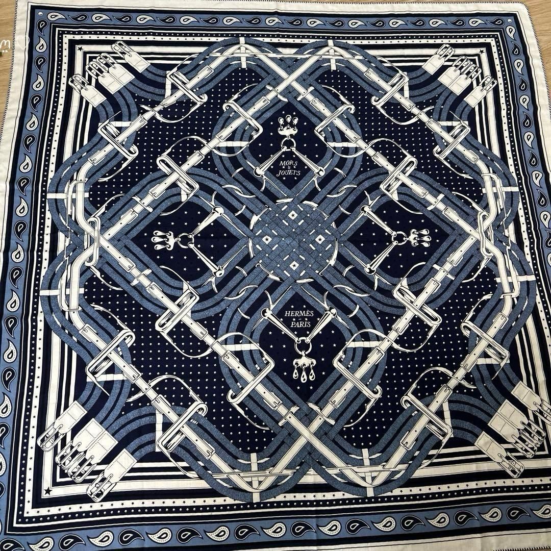 HERMESエルメス カレジェアン140 馬銜バンダナ カシシル 26SS最新作