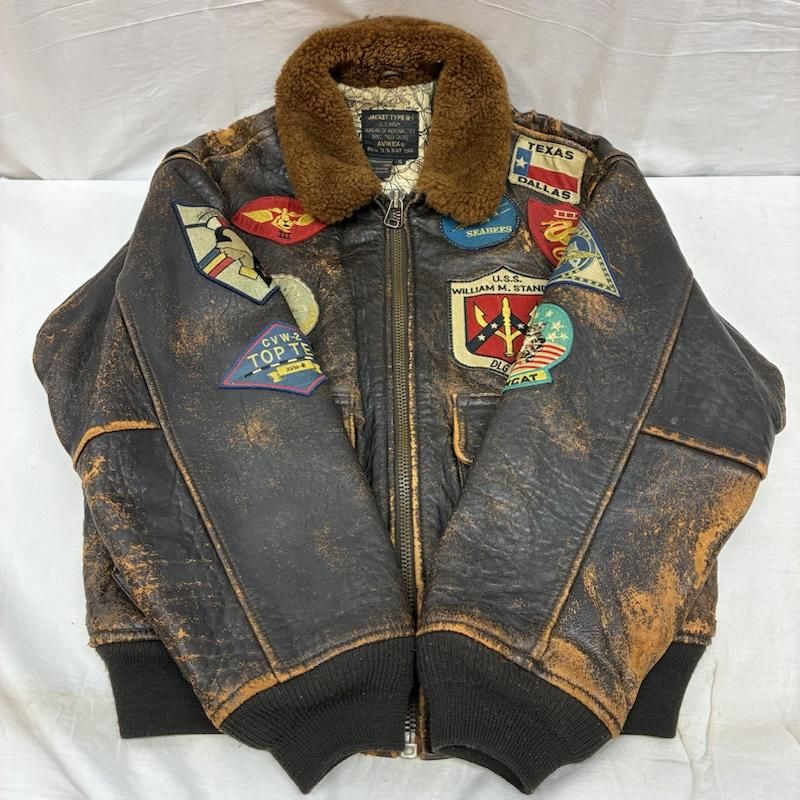 アヴィレックス G-1 トップガン TOP GUN フルデコ ワッペン 襟ボア