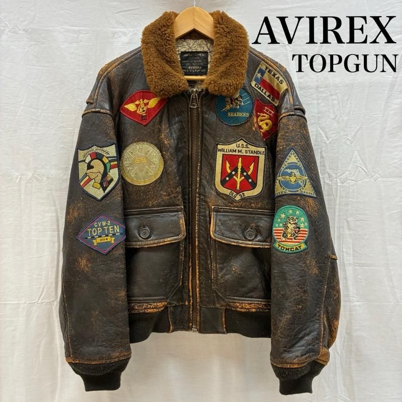 アヴィレックス G-1 トップガン TOP GUN フルデコ ワッペン 襟ボア