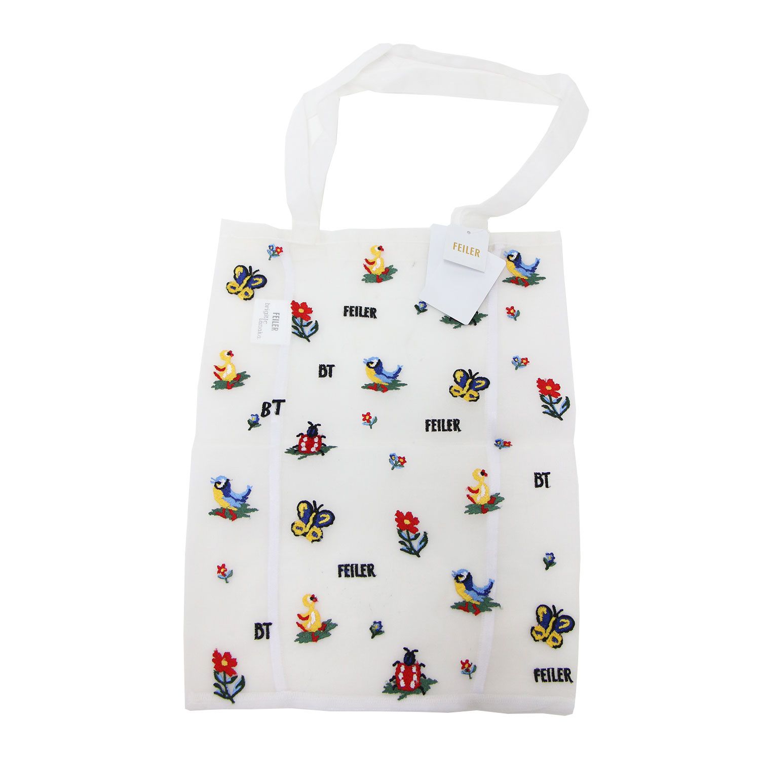 【新品未使用】feiler BRIGITTE TANAKA バッグ ホワイト 新品】FEILER フェイラー × BRIGITTE TANAKA バッグ ホワイト 白 25
