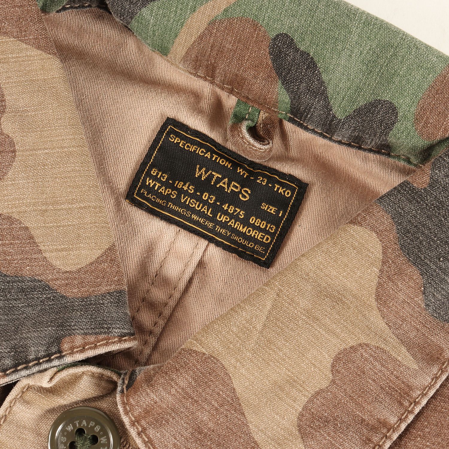 美品】WTAPS ダブルタップス シャツ 迷彩 サイズ:S ウッドランドカモ