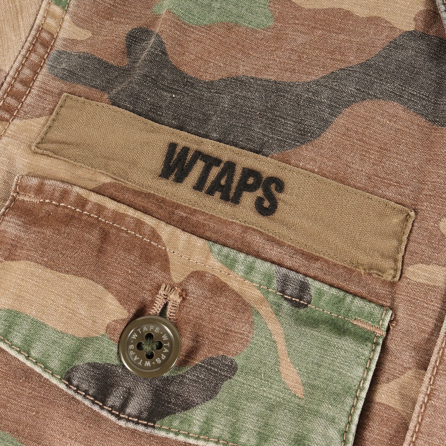 美品】WTAPS ダブルタップス シャツ 迷彩 サイズ:S ウッドランドカモ