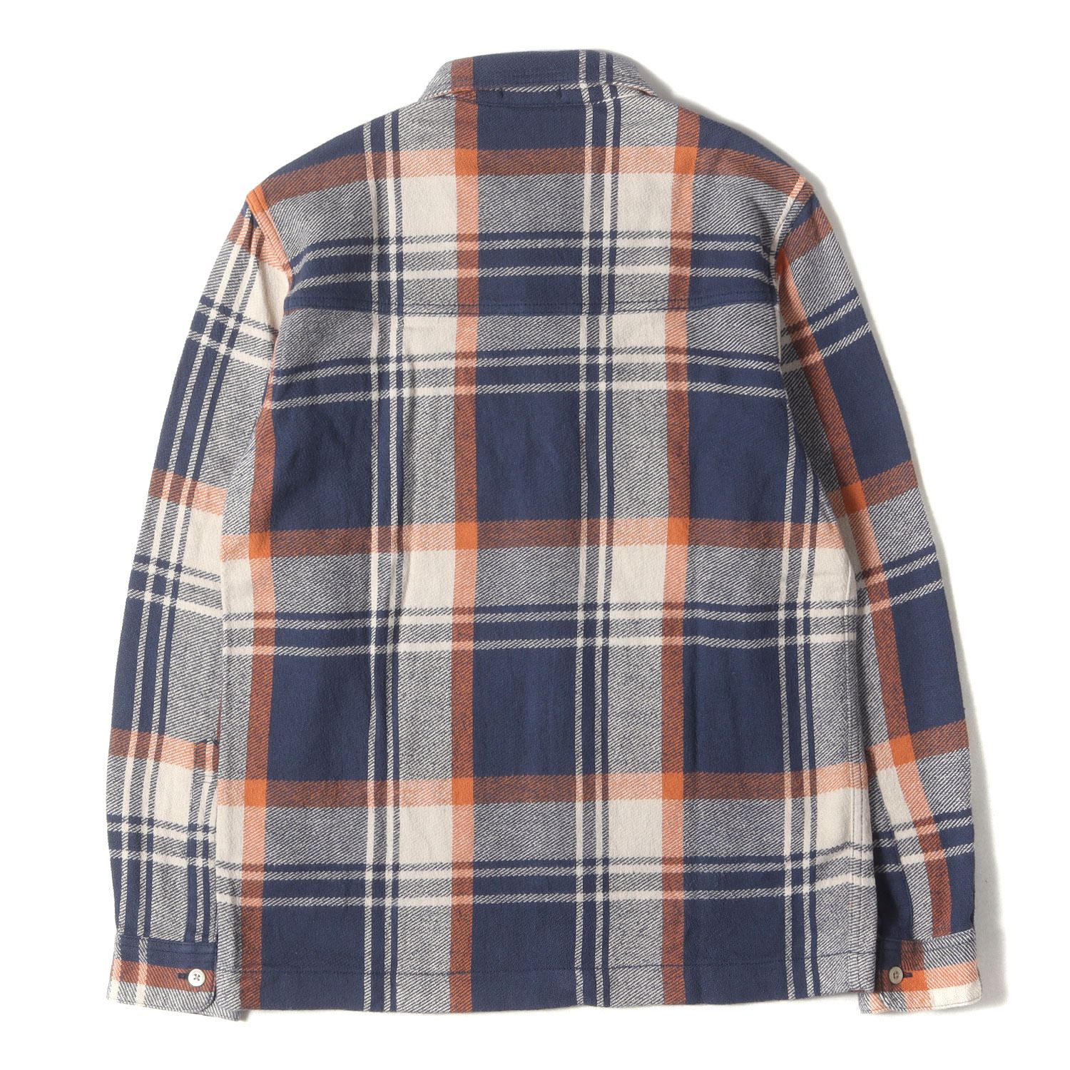 美品】WTAPS ダブルタップス シャツ ネイビー オレンジ サイズ:S
