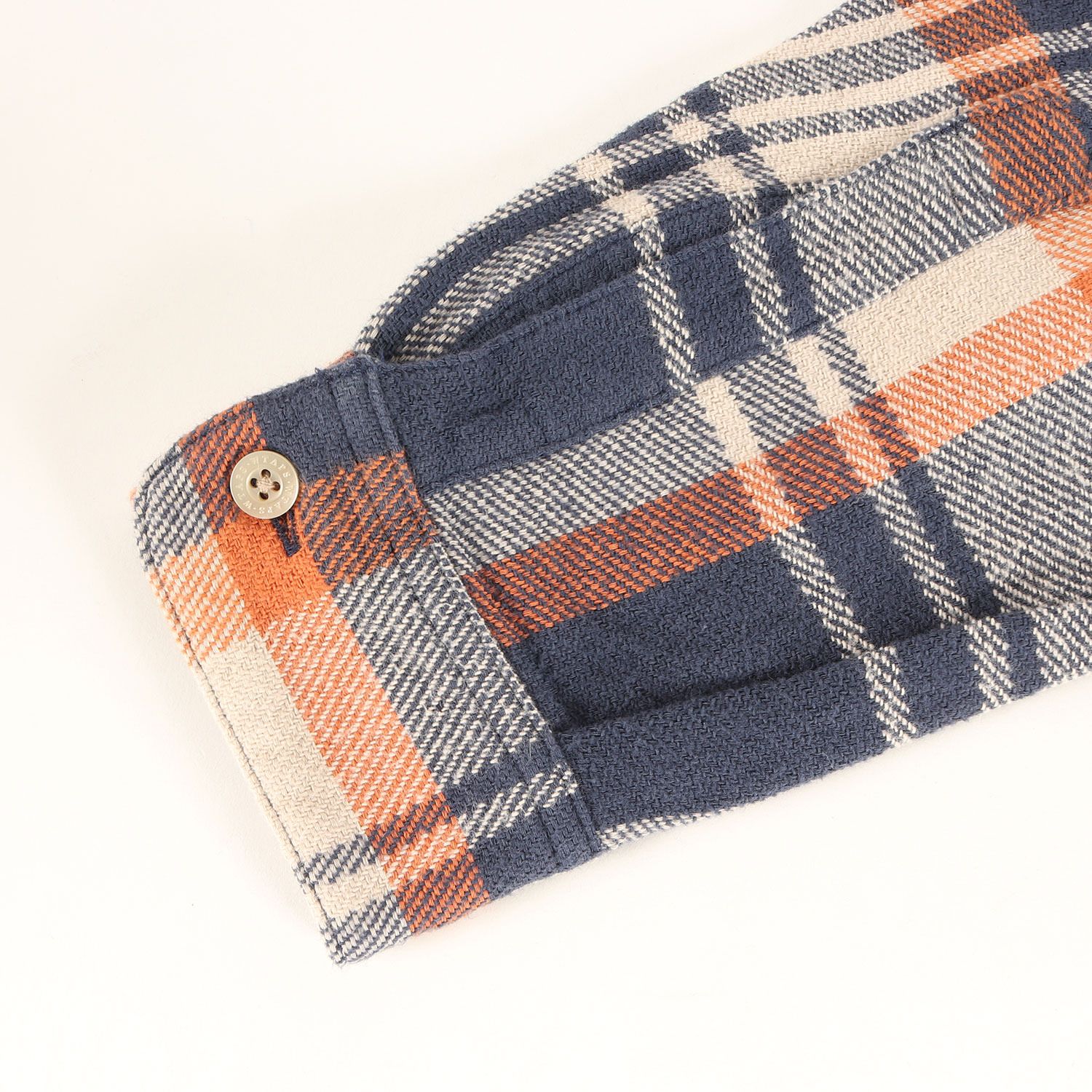 美品】WTAPS ダブルタップス シャツ ネイビー オレンジ サイズ:S