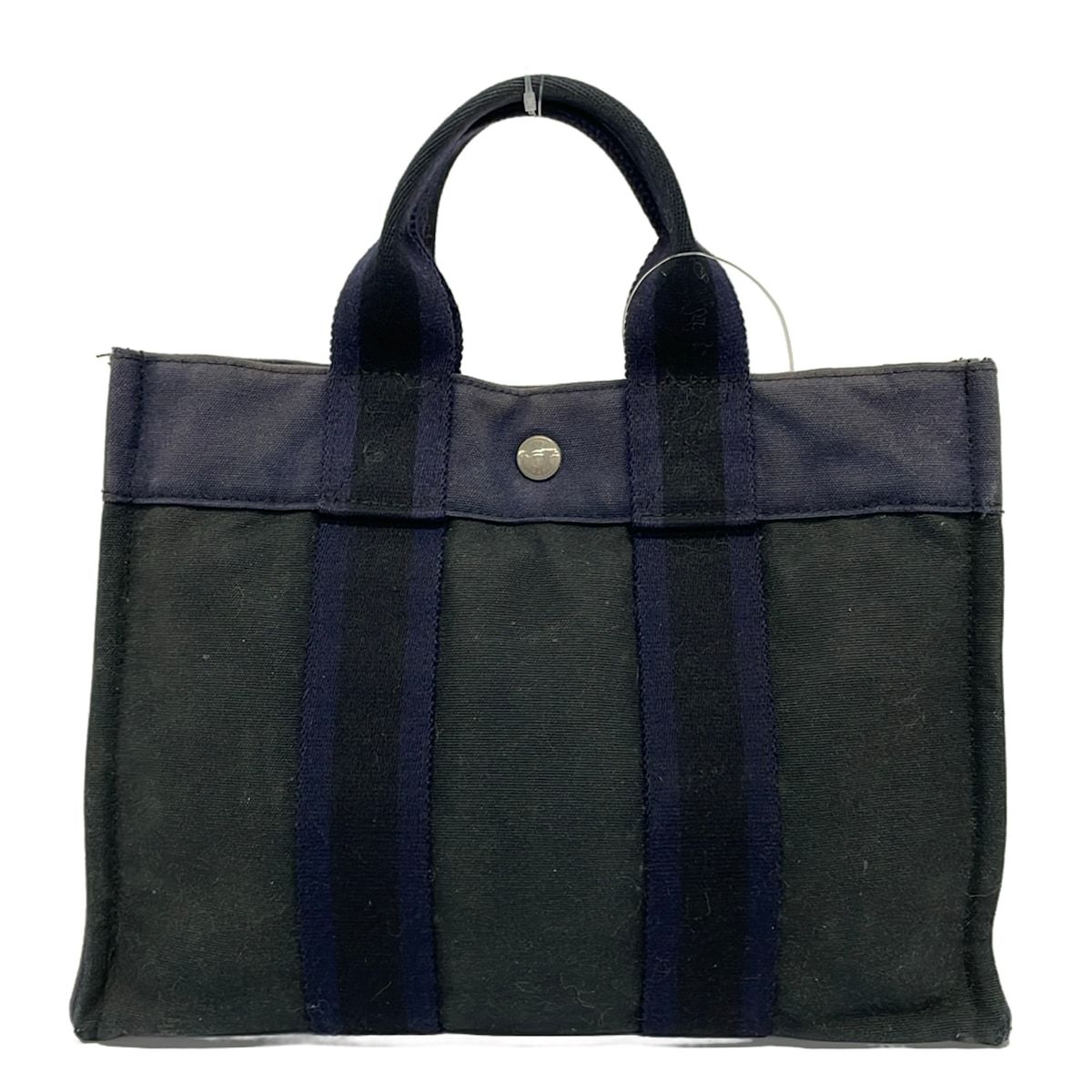 HERMES(エルメス) トートバッグ フールトゥトートPM 黒×ネイビー