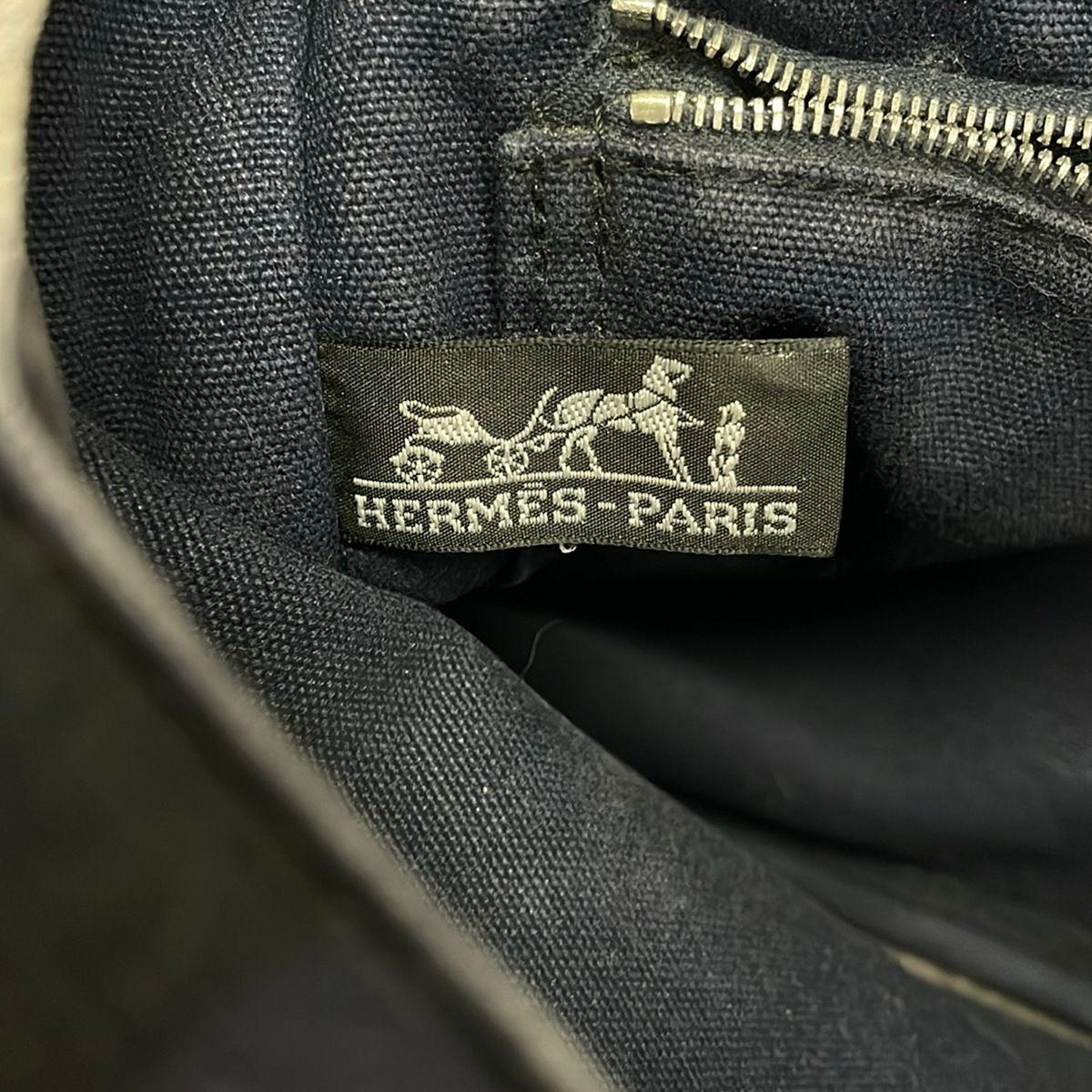 HERMES(エルメス) トートバッグ フールトゥトートPM 黒×ネイビー