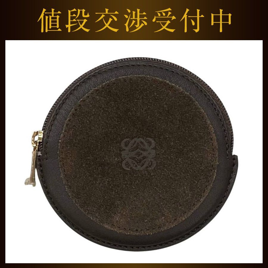 ロエベ コインケース ブラウン 茶色 アナグラム 美品 小銭入れ レザー
