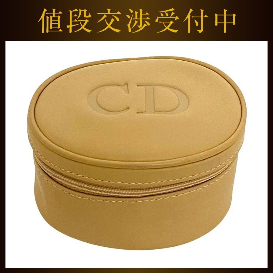 Christian Dior ヴィンテージ ポーチ レザー レア 美品 クリスチャン ディオール マイクロ ポーチ ベージュ 美品 ミニ 小物