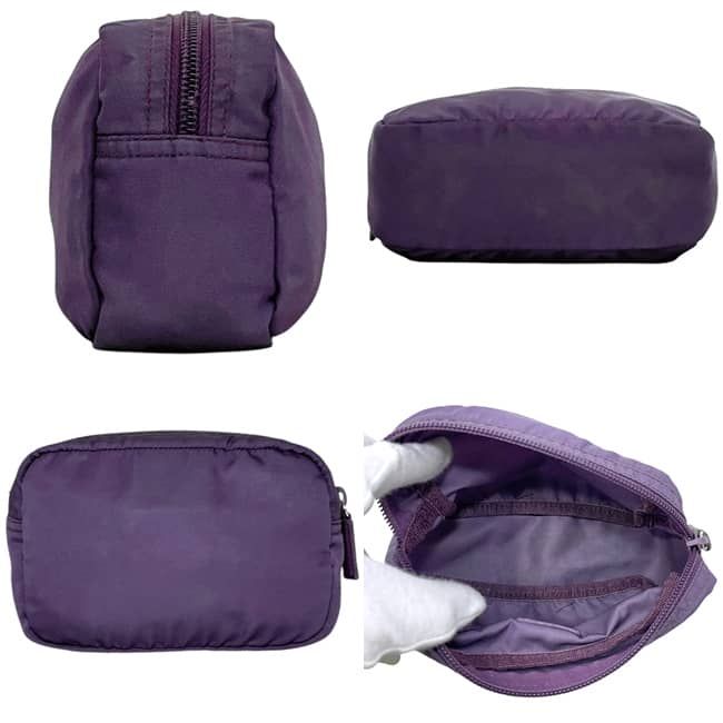 プラダ ポーチ パープル 紫 MALVA VALA MV340 美品 小物入れ ナイロン