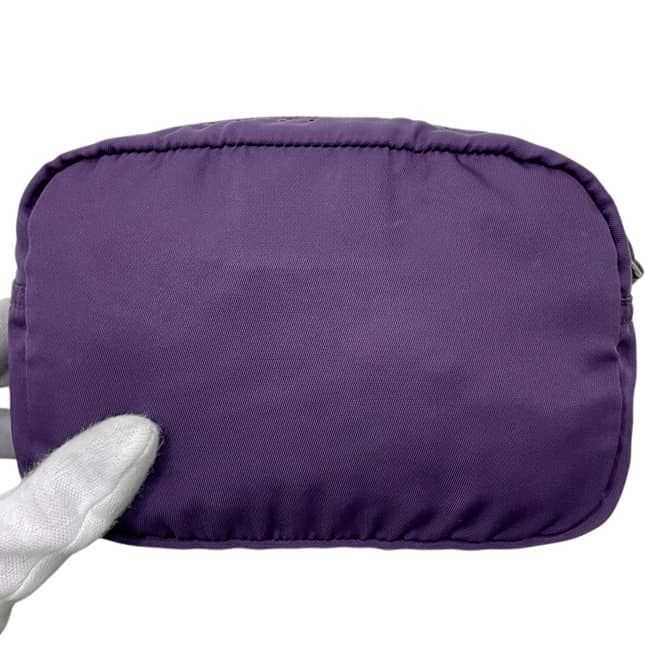 プラダ ポーチ パープル 紫 MALVA VALA MV340 美品 小物入れ ナイロン