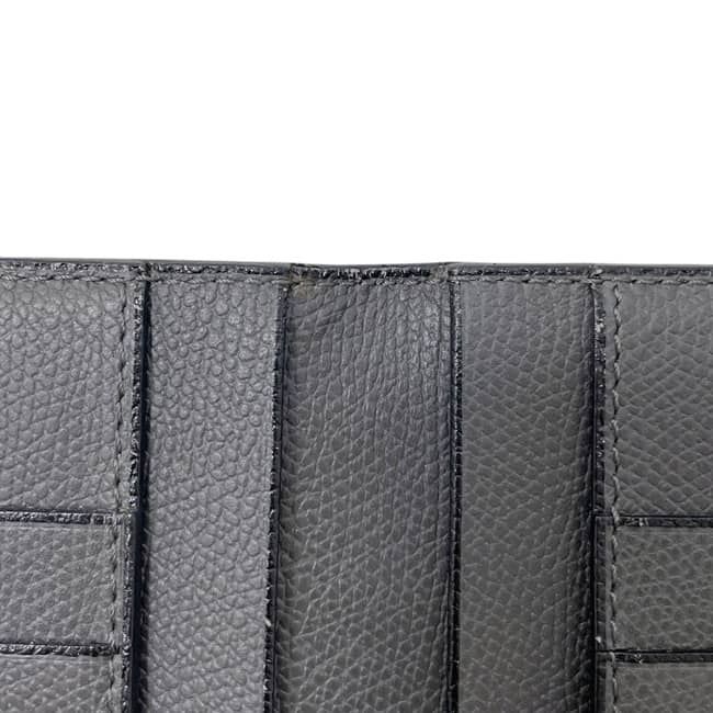 ヴァレクストラ 二つ折り 長財布 札入れ グレー 灰色 美品 財布 レザー