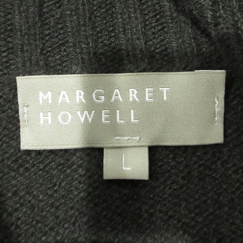 【三重本店】 中古 MARGARET HOWELL | マーガレットハウエル カシミヤ混ウールタートルネックセーター ニット 579-1260003 ダークブラウン系 チャコールグレー系 サイズ：L 【102】 三重本店】 中古 MARGARET HOWELL | マーガレットハウエル カシミヤ混