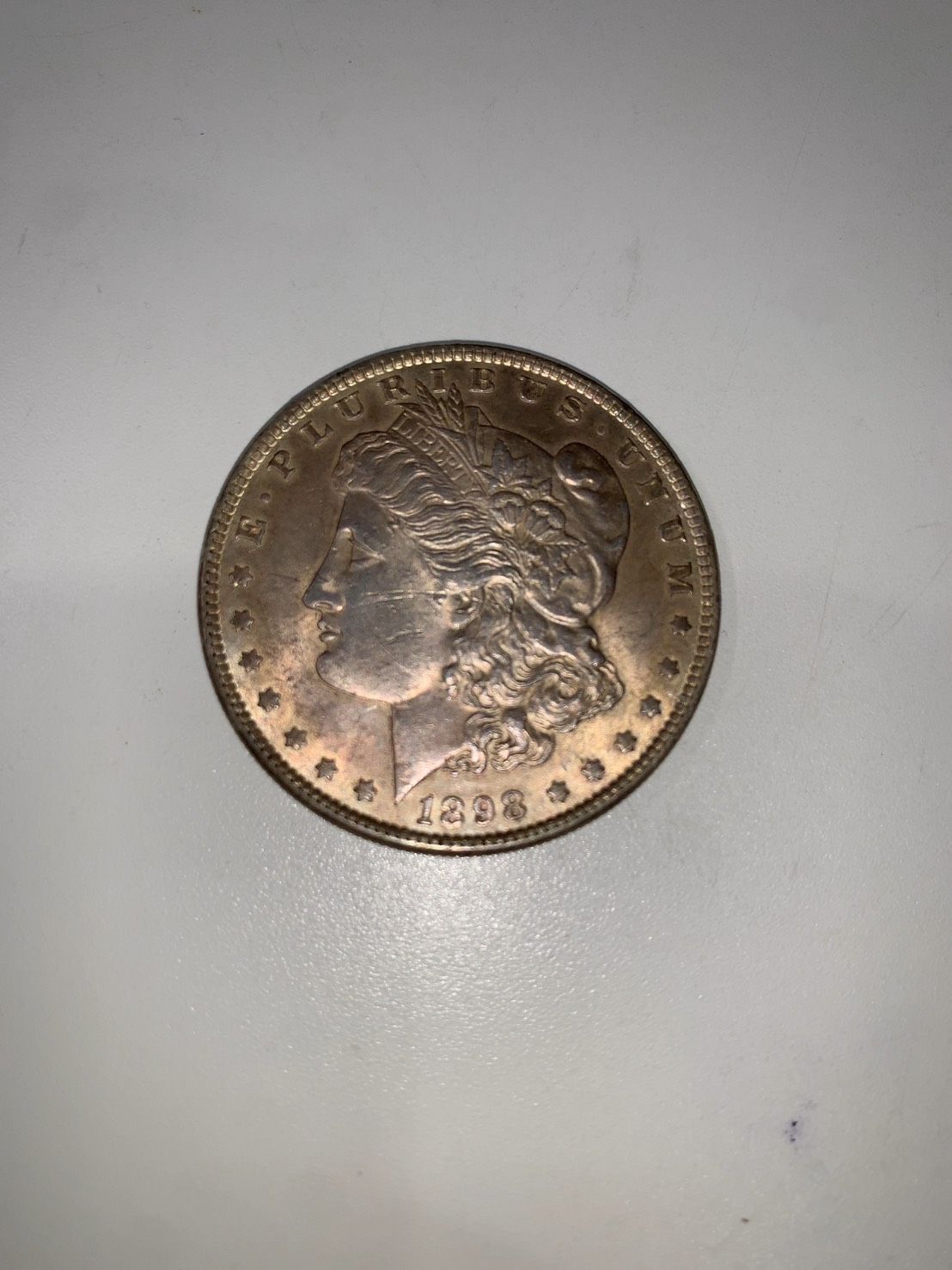 アメリカ モルガン銀貨 1898年 1ドル 26.7g（本物仕様重量） - メルカリ