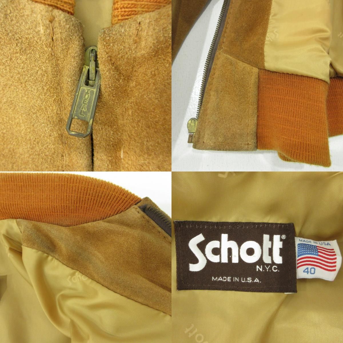 三重本店】 中古 schott | ショット スエードブルゾン レザー