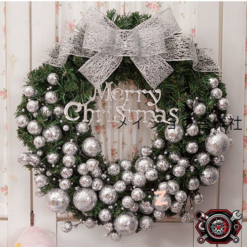 売れ筋クリスマス リース 30/40/50/60cm ゴールド/シルバー/レッド