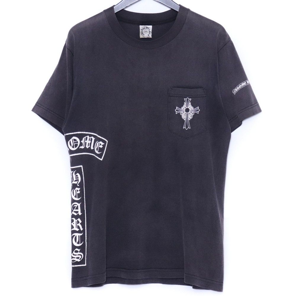 CHROME HEARTS オールド Tバー CHクロス ポケットTシャツ フェード M