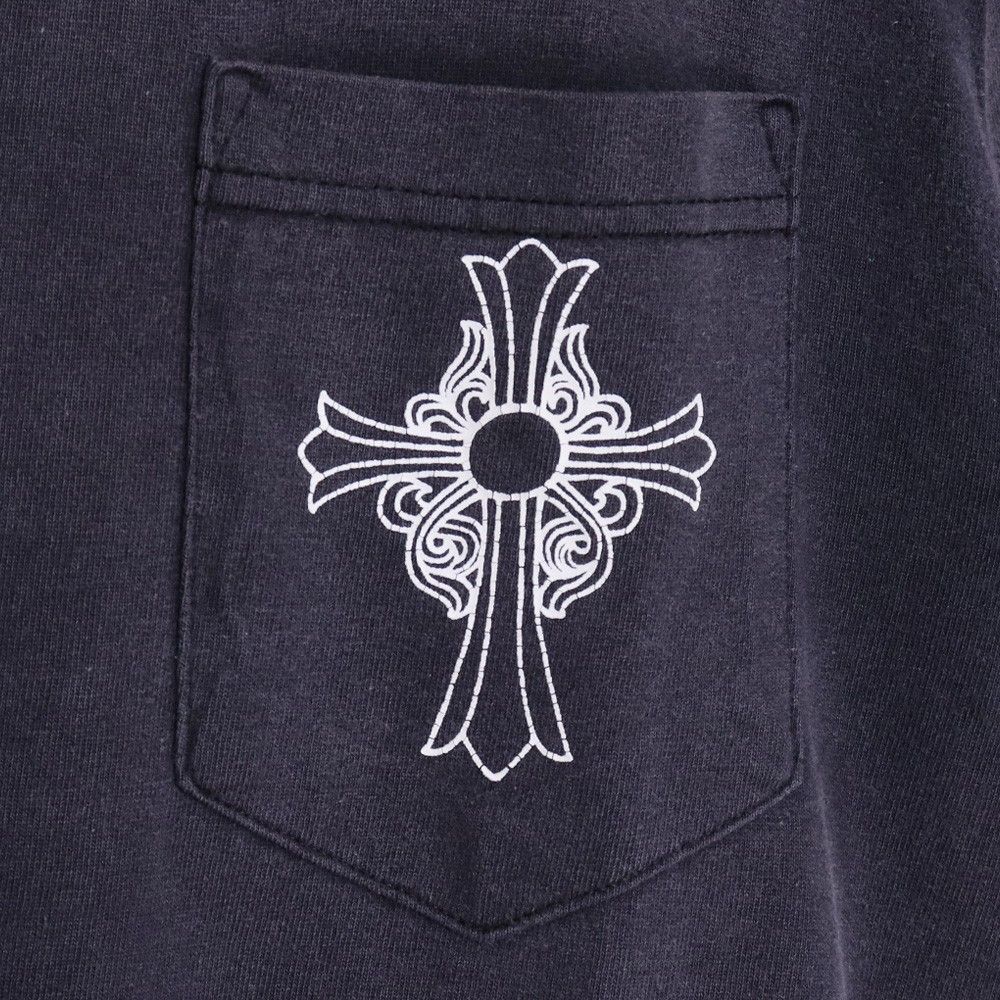CHROME HEARTS オールド Tバー CHクロス ポケットTシャツ フェード M