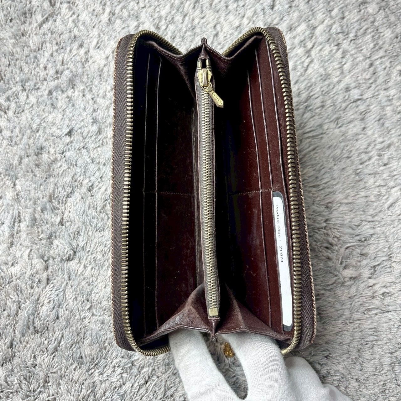 BVLGARI ブルガリ 長財布 ラウンドファスナー ロゴマニア ブラウン