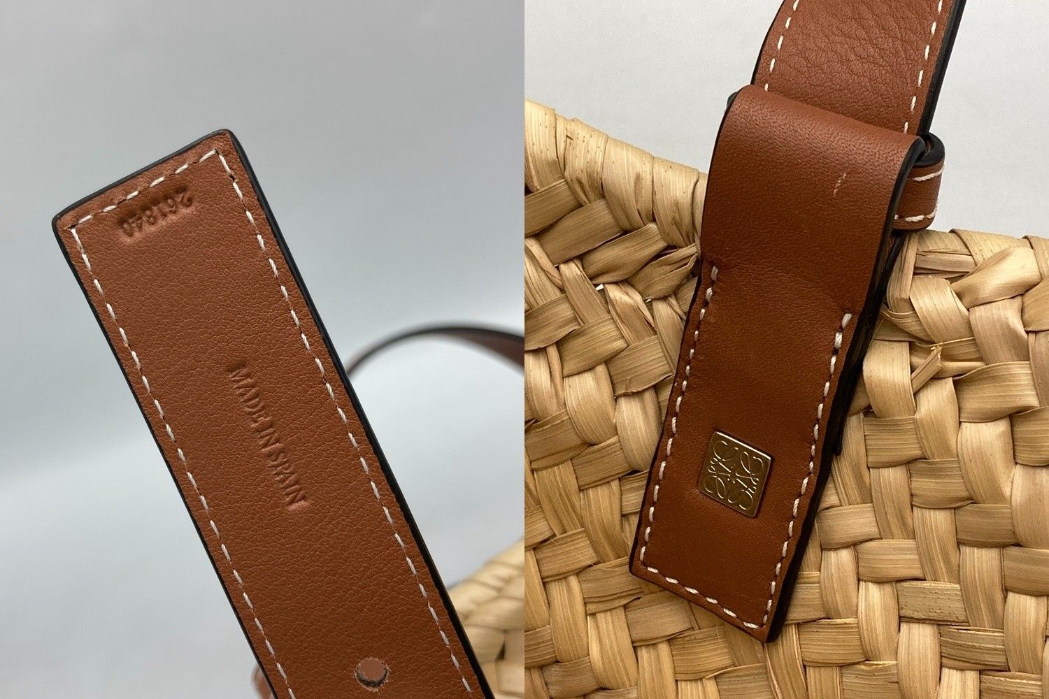 LOEWE ロエベ バスケットバッグ スモール(ヤシの葉&カーフ) 中古 D4