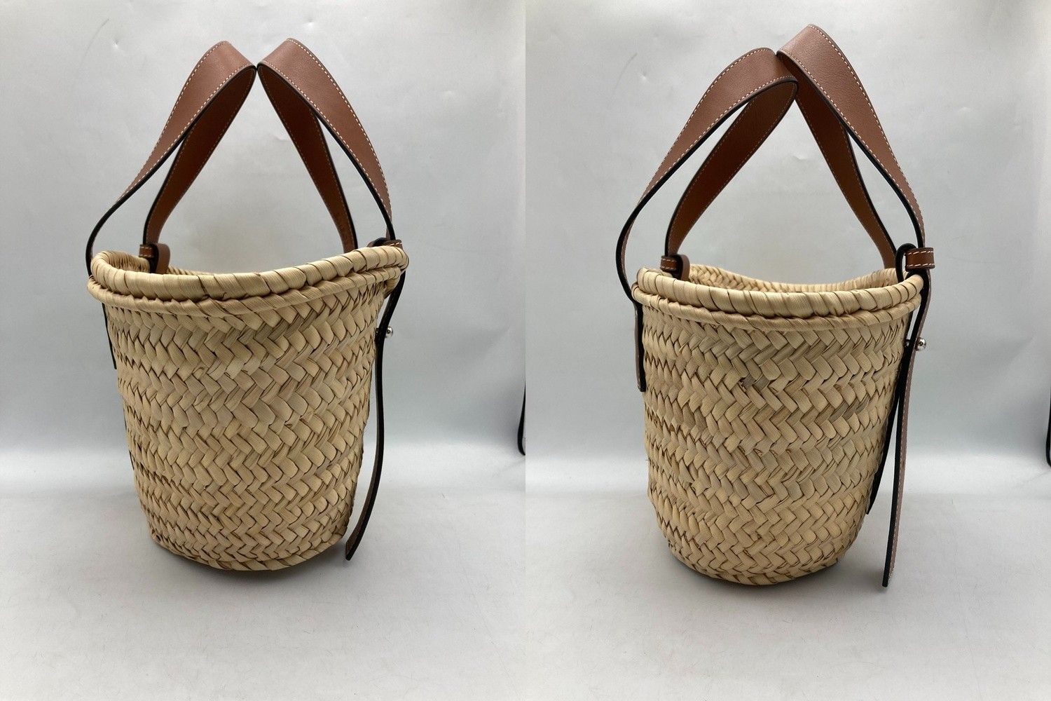 LOEWE ロエベ バスケットバッグ スモール(ヤシの葉&カーフ) 中古 D4