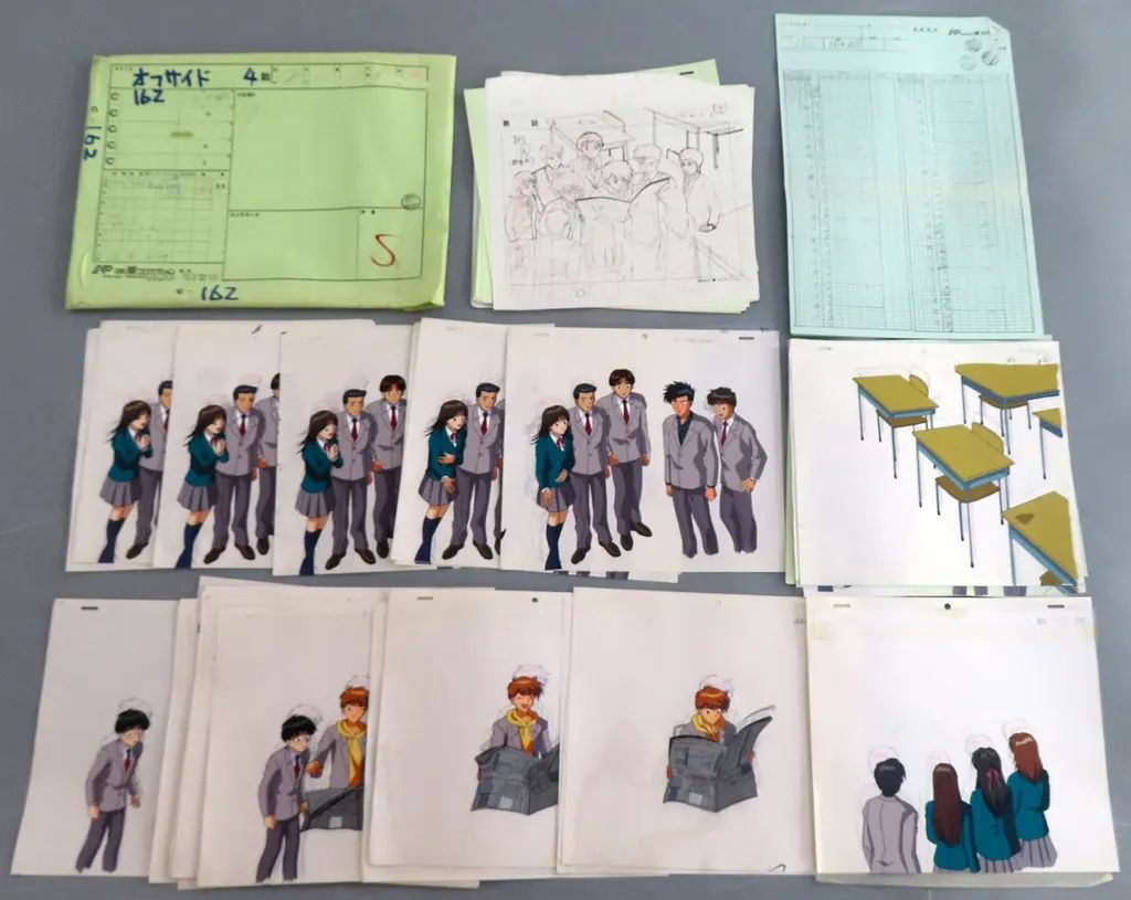 中古】セル画・原画 オフサイド セル画・原画・タイムシートセット (4