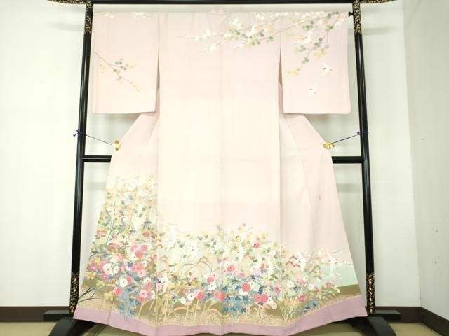 平和屋着物●訪問着　友禅　作家物　花鳥文　暈し染め　正絹　逸品　DABF7708ps 29,575円