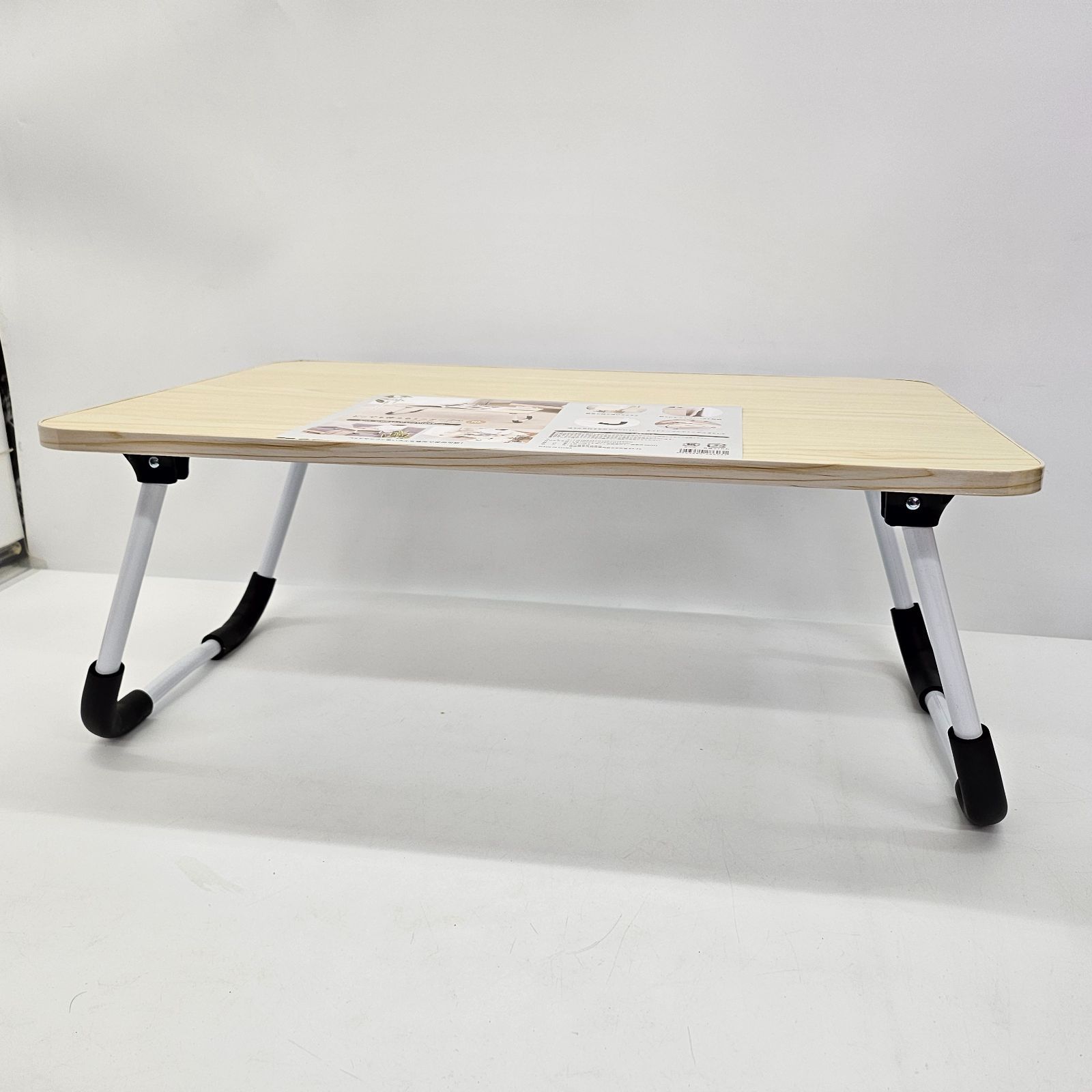 未使用品 不二貿易 折りたたみ ミニテーブル ナチュラル 幅64.5cm ロー