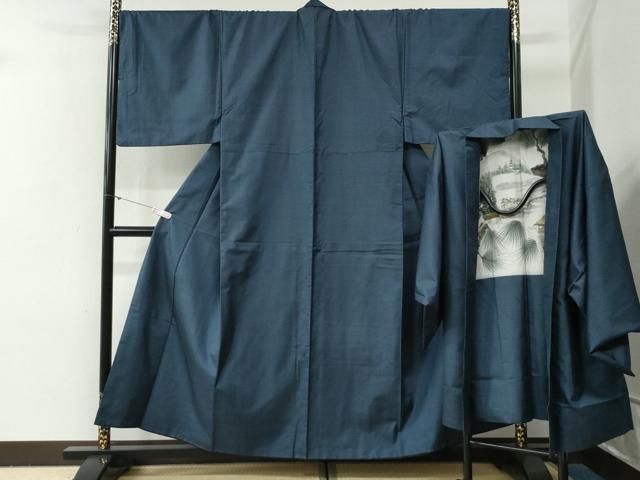平和屋着物●男性　本場大島紬　アンサンブル　100亀甲　総詰め　キングサイズ　正絹　逸品　CABG0722yc