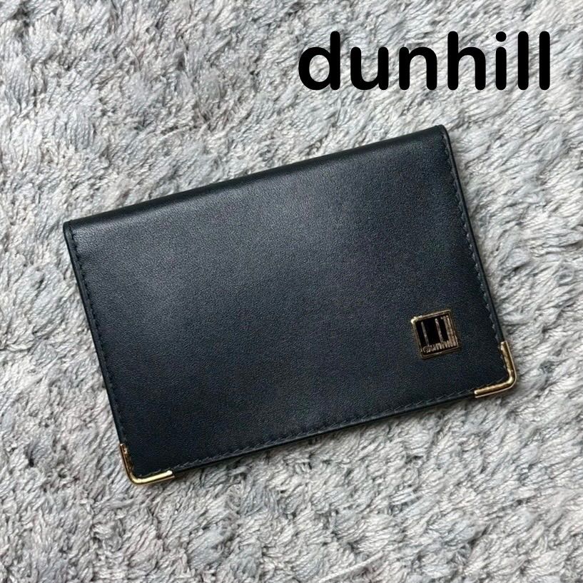 dunhill ダンヒル 名刺入れ カードケース レザー ブラック - メルカリ