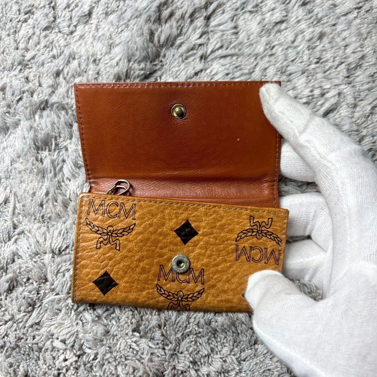 MCM エムシーエム キーケース レザー ブラウン シグネチャー - メルカリ