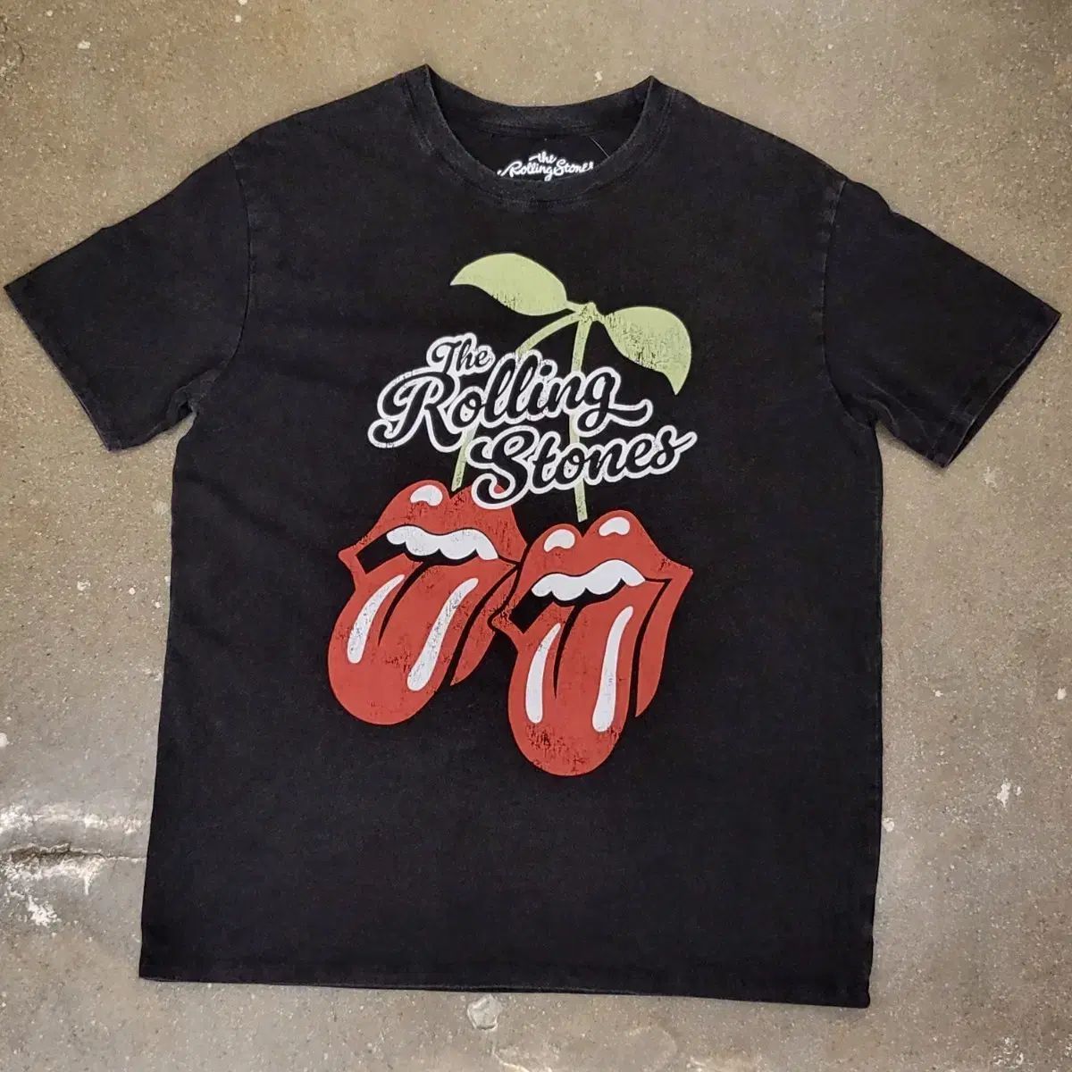 ローリングストーンズ さくらんぼ プリンティング 半袖 Tシャツ