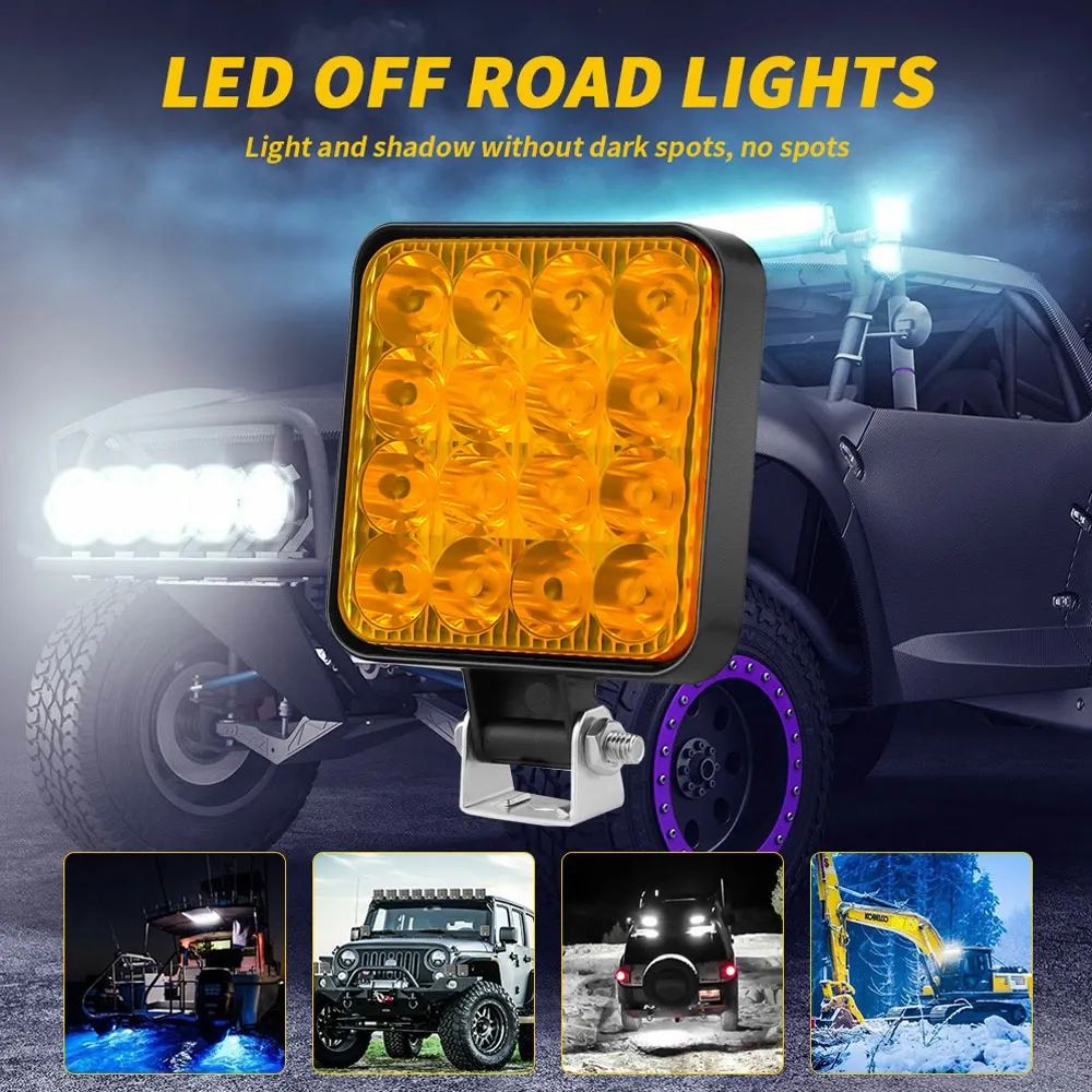 4個セット】超ミニ2.5インチ LEDワークライト 作業灯 12V 48W 防水防塵