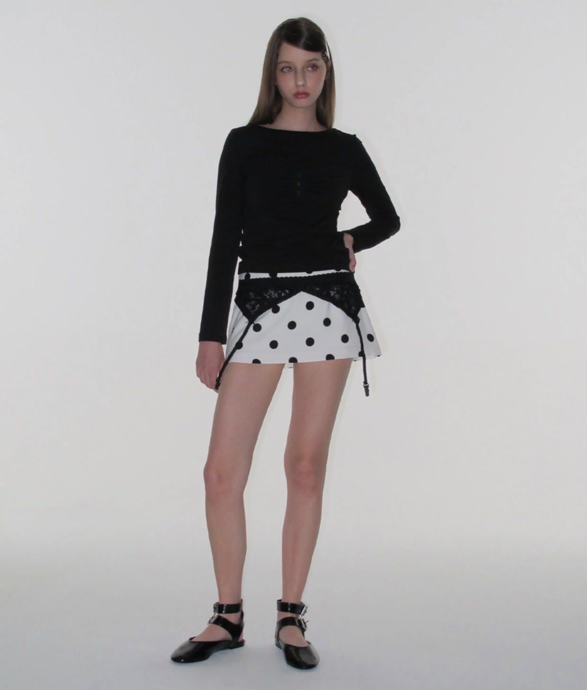 新品未使用【CRANK】 LACE BRALETTE&DOT SKIRT PANTS SET - メルカリ